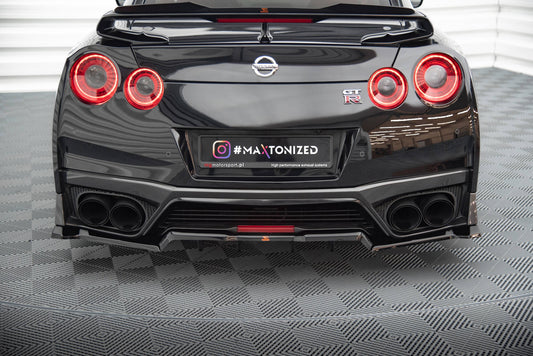 Rear splitter (with vertical bars) nissan gtr r35 facelift