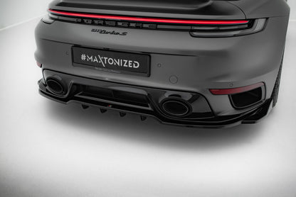 Rear splitter (with vertical bars) porsche 911 turbo s sport package 992