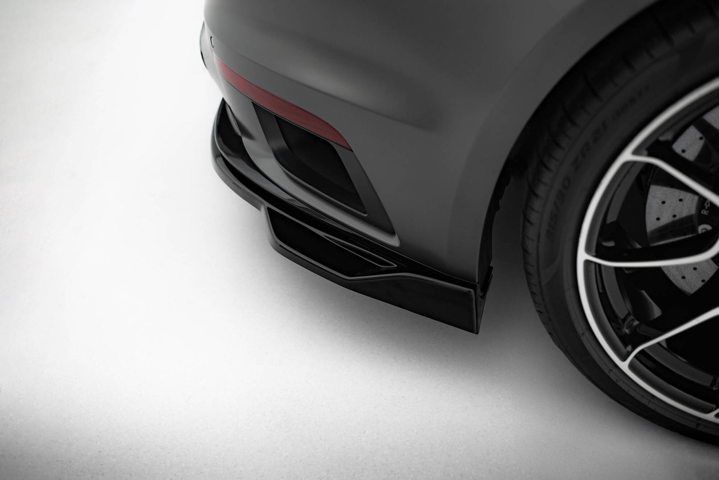 Rear splitter (with vertical bars) porsche 911 turbo s sport package 992