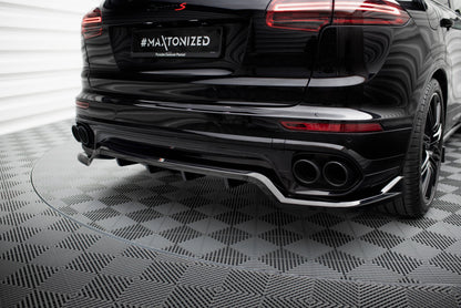 Rear splitter (with vertical bars) porsche cayenne mk2 facelift