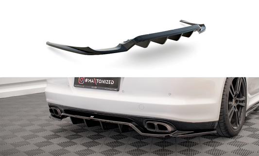Rear splitter (with vertical bars) porsche panamera turbo 970