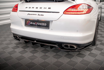 Rear splitter (with vertical bars) porsche panamera turbo 970