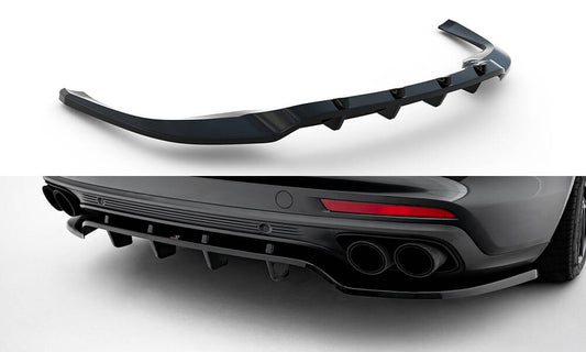 Rear splitter (with vertical bars) porsche panamera turbo s e-hybrid / panamera e-hybrid / panamera 4s 971
