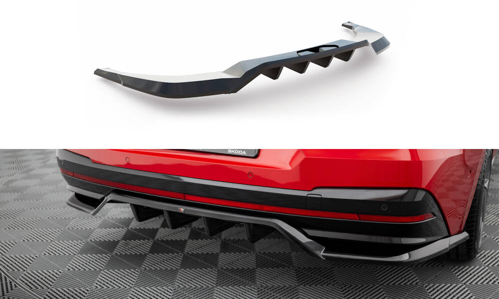 Rear splitter (with vertical bars) skoda enyaq coupe iv rs