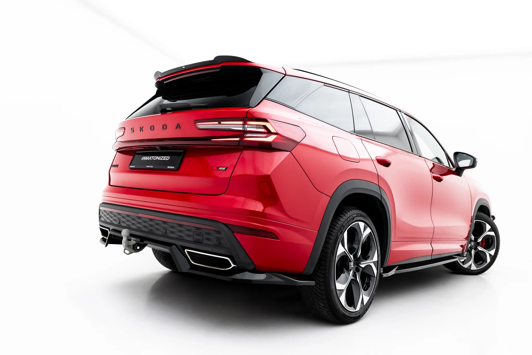 Rear splitter (with vertical bars) skoda kodiaq rs mk2