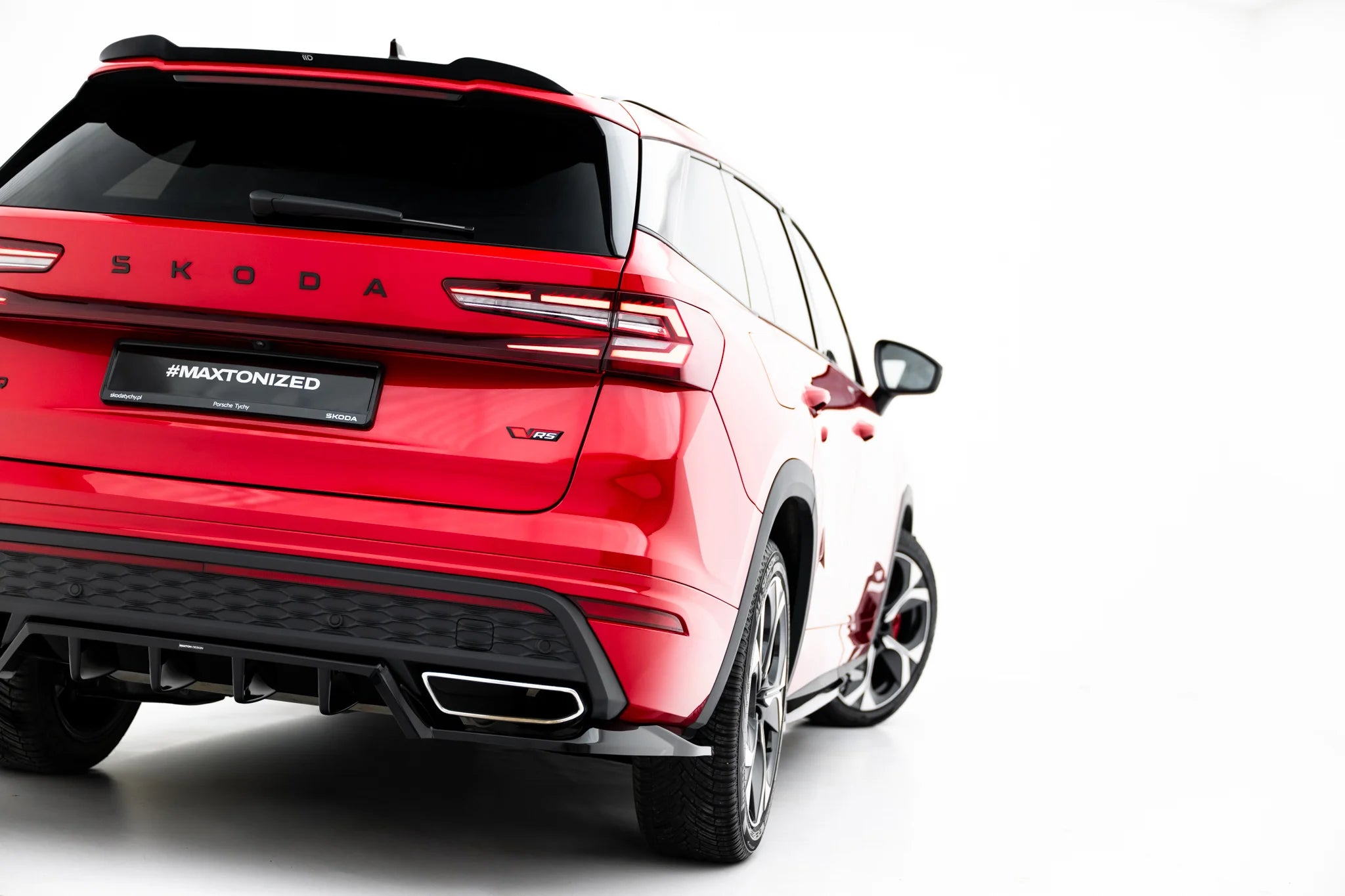 Rear splitter (with vertical bars) skoda kodiaq rs mk2