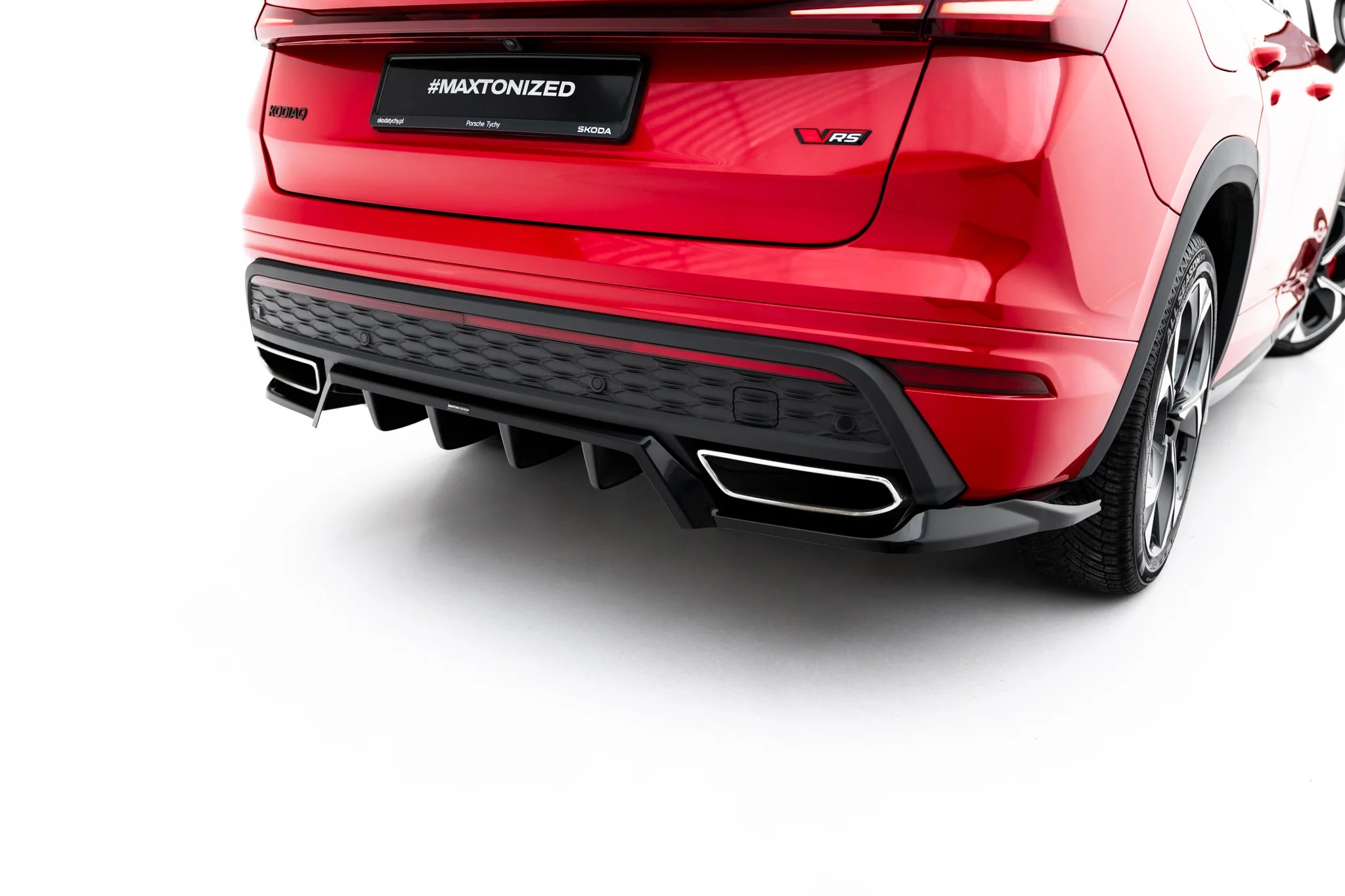Rear splitter (with vertical bars) skoda kodiaq rs mk2