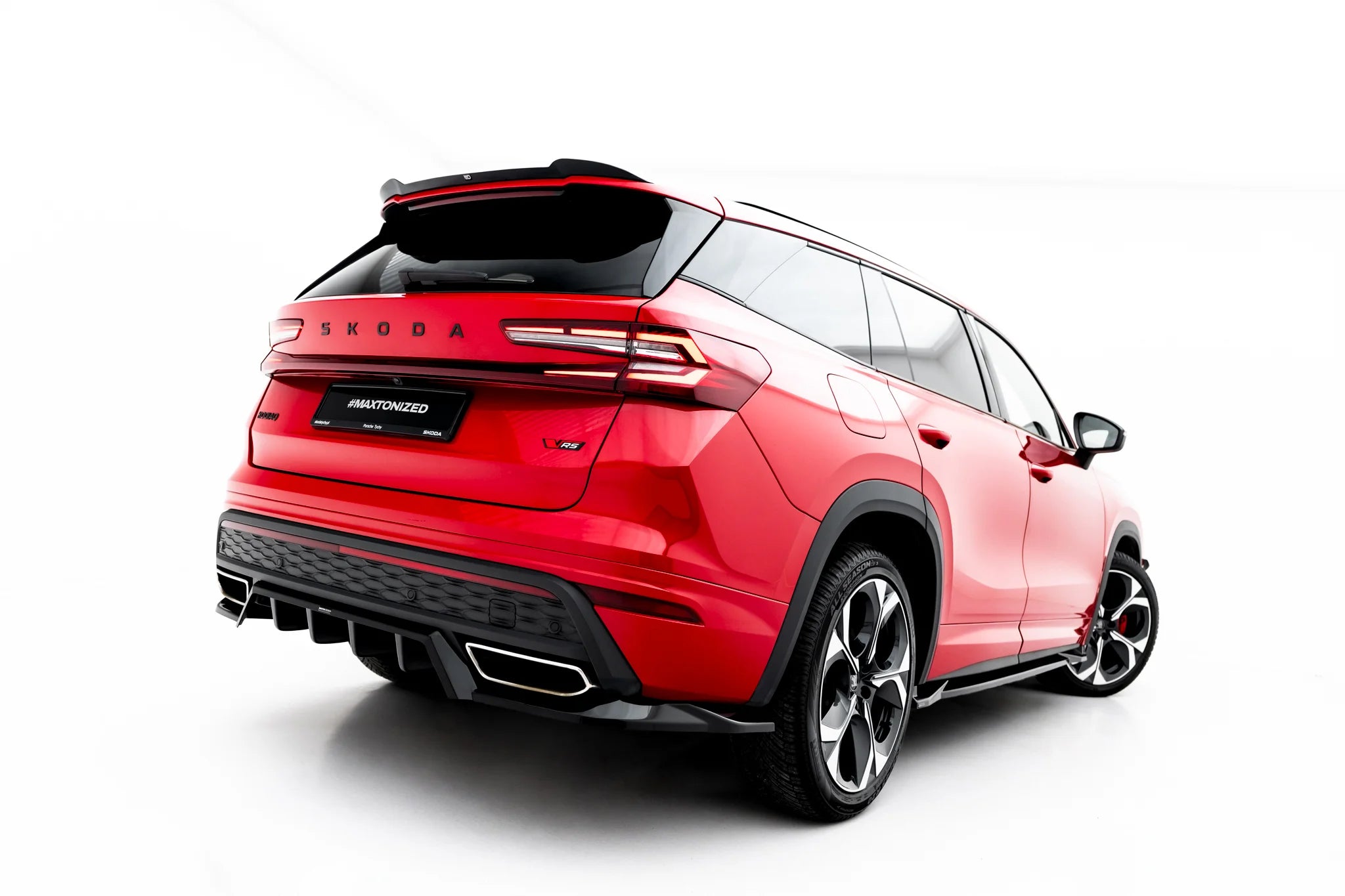 Rear splitter (with vertical bars) skoda kodiaq rs mk2
