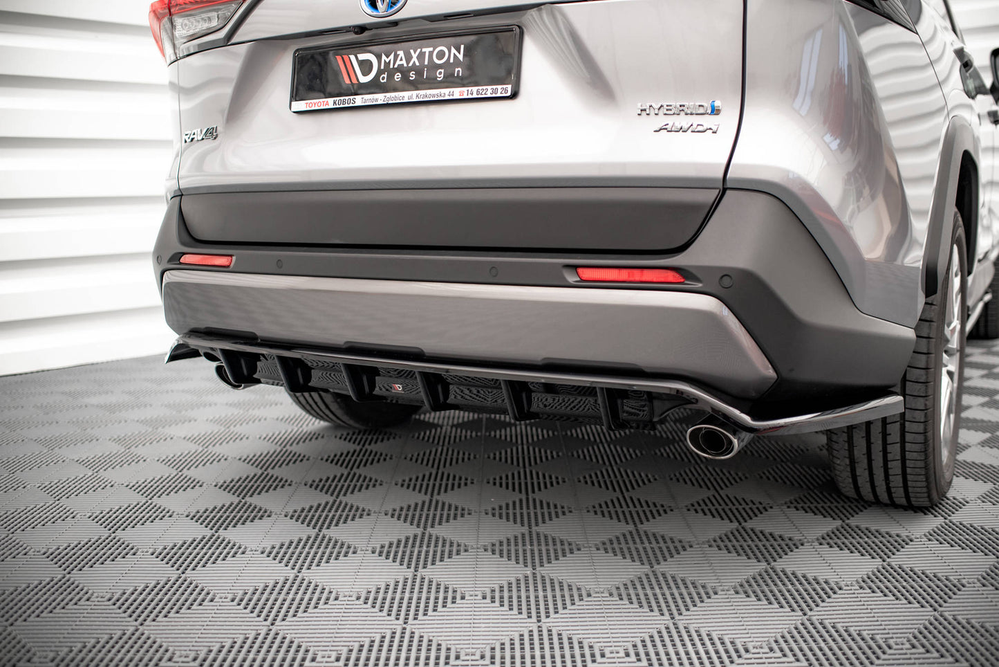 Rear splitter (with vertical bars) toyota rav4 mk5