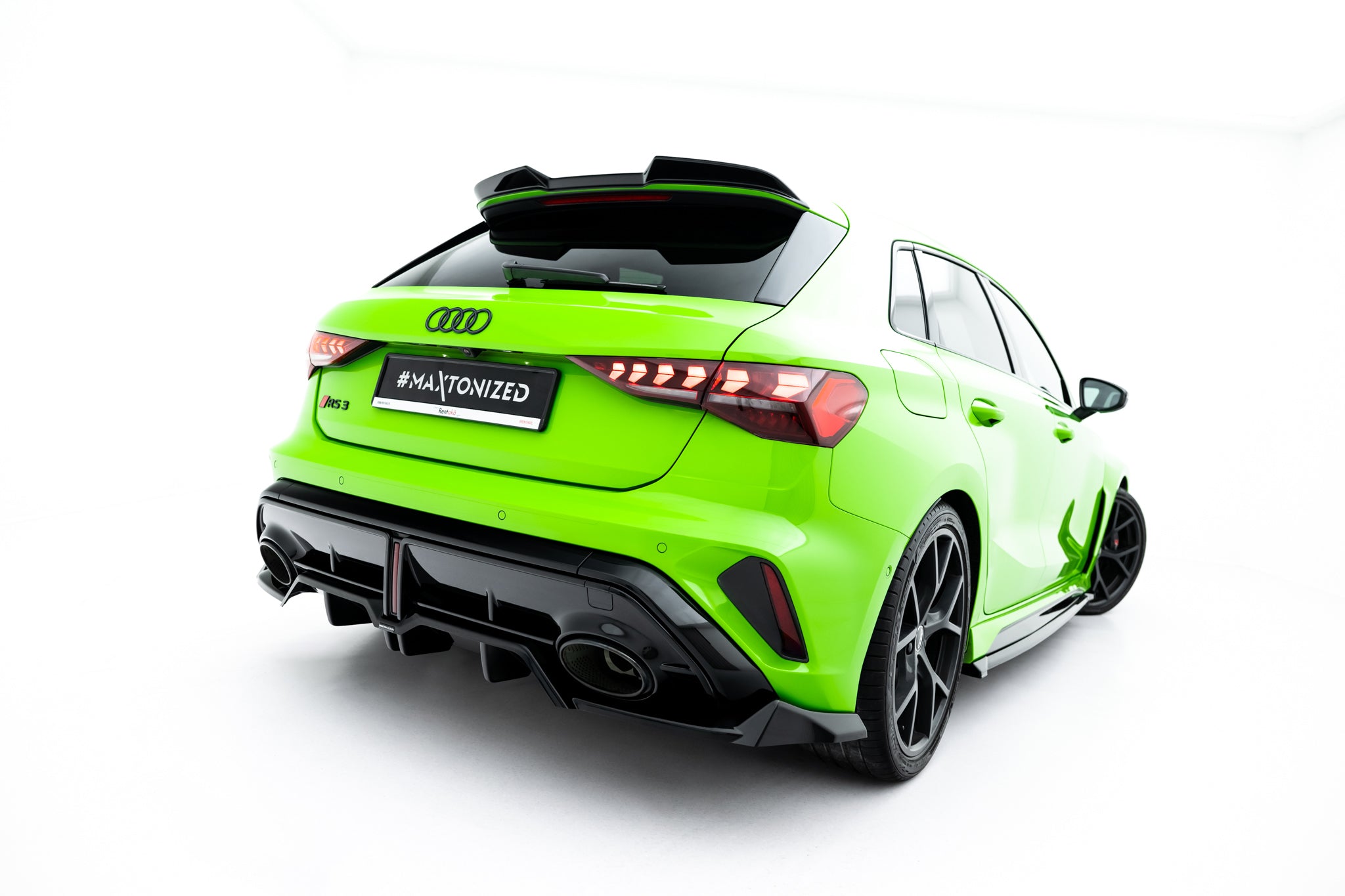 Rear splitter (with vertical bars) v.1 audi rs3 sportback 8y facelift