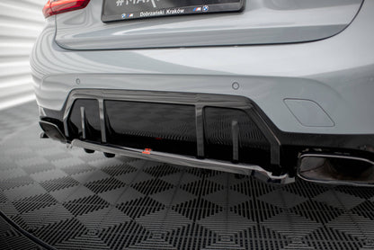 Rear splitter (with vertical bars) v.1 bmw m340i g20 / g21 facelift