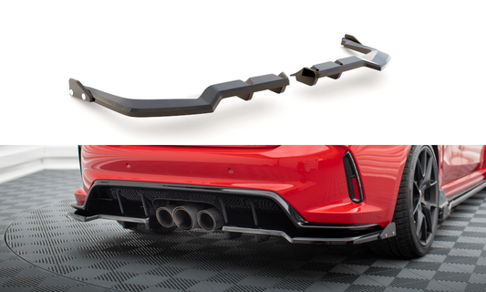 Rear splitter (with vertical bars) v.1 + flaps honda civic type-r mk 11