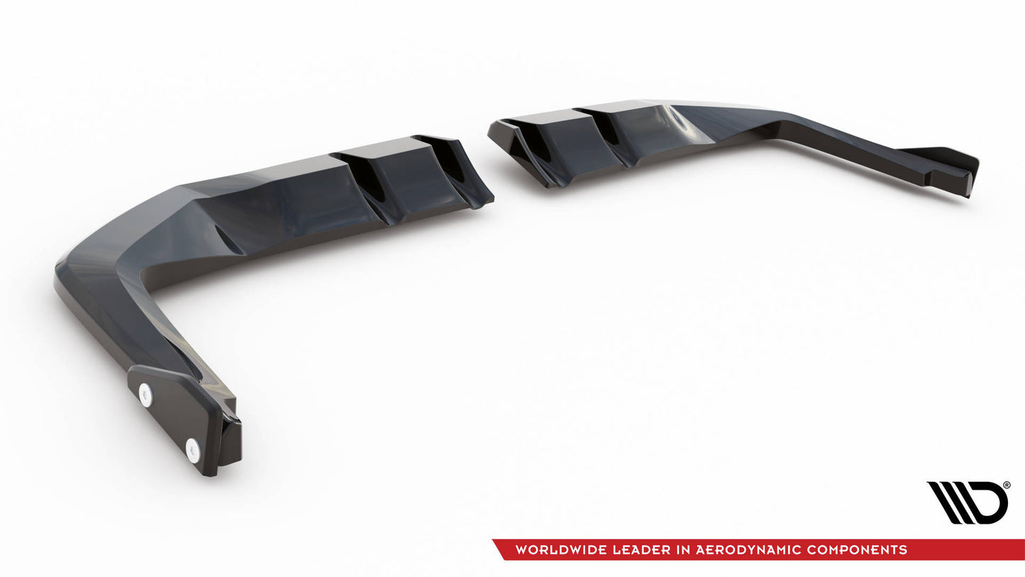 Rear splitter (with vertical bars) v.1 + flaps honda civic type-r mk 11