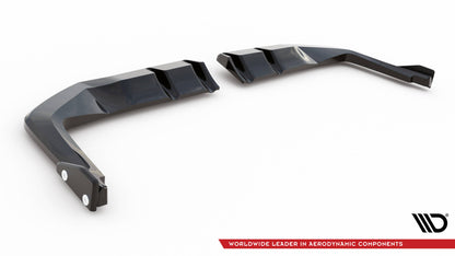 Rear splitter (with vertical bars) v.1 + flaps honda civic type-r mk 11
