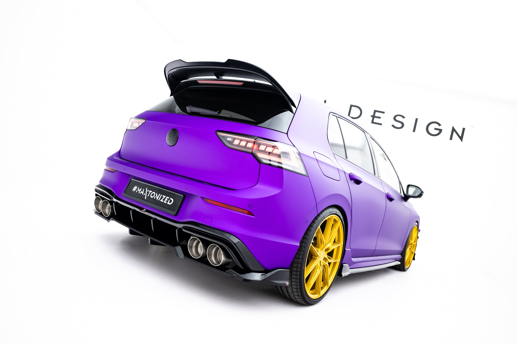 Takasplitteri (pystysuuntaisilla tankoilla) v.1 Volkswagen Golf R mk8 / mk8 facelift