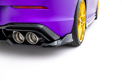 Rear splitter (with vertical bars) v.1 volkswagen golf r  mk8 / mk8 facelift