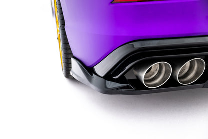 Rear splitter (with vertical bars) v.1 volkswagen golf r  mk8 / mk8 facelift