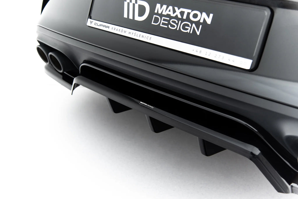 Rear splitter (with vertical bars) v.1 suitable for cupra leon hatchback mk1 facelift