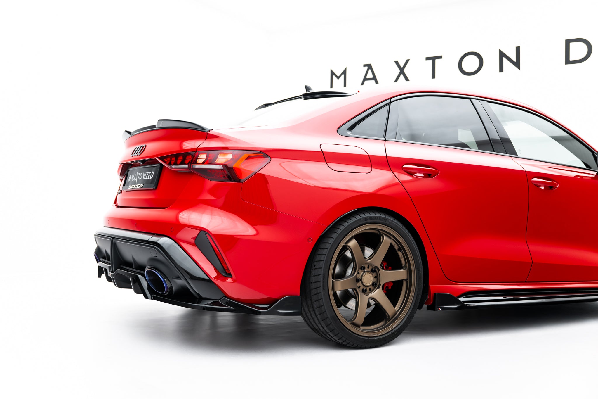 Rear splitter (with vertical bars) v.2 audi rs3 sedan 8y facelift
