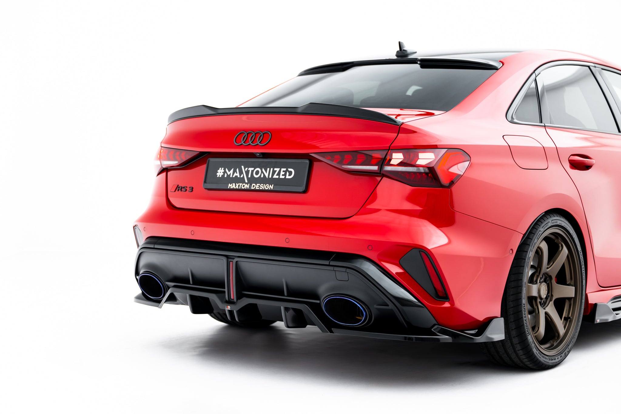 Rear splitter (with vertical bars) v.2 audi rs3 sedan 8y facelift