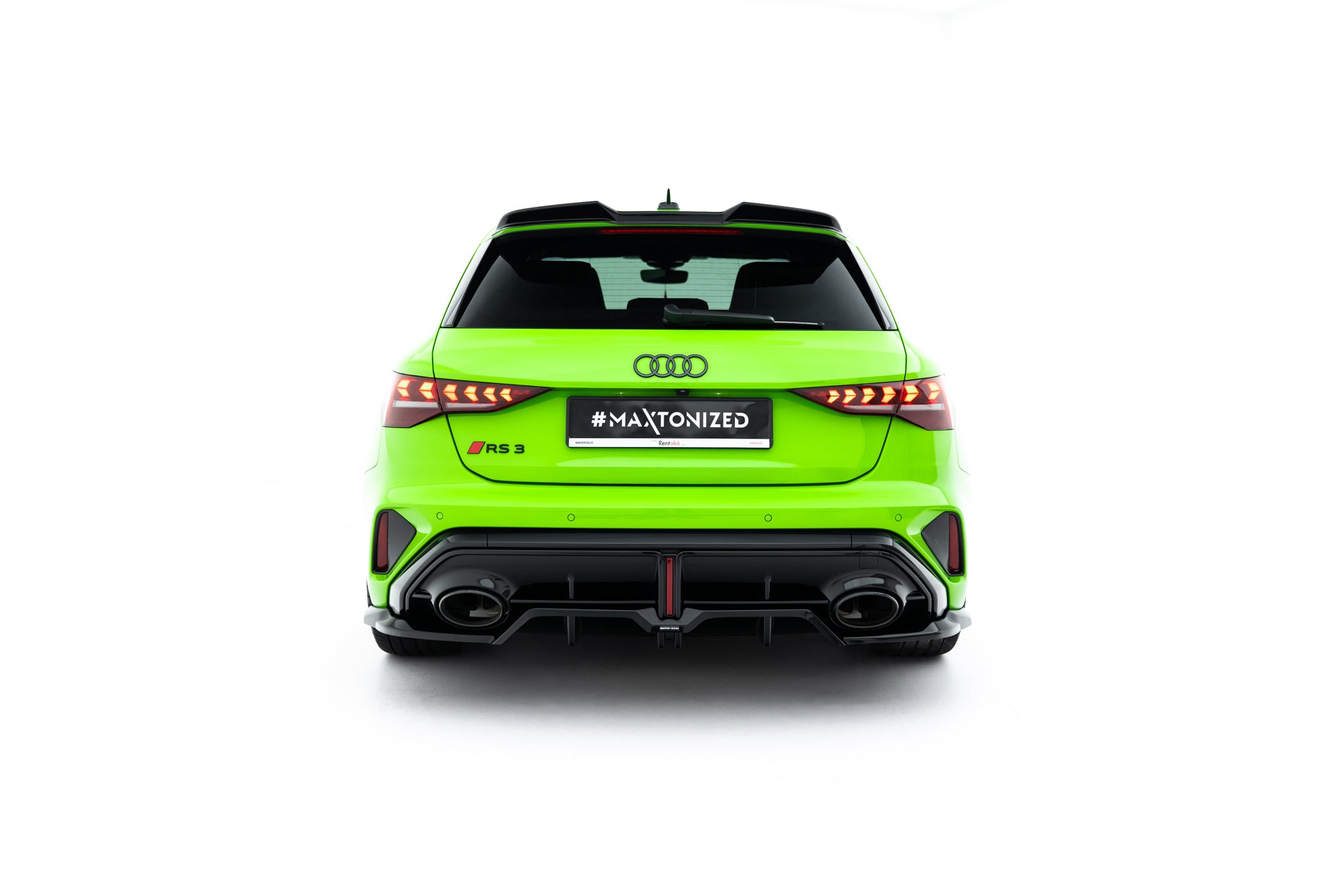 Rear splitter (with vertical bars) v.2 audi rs3 sportback 8y facelift