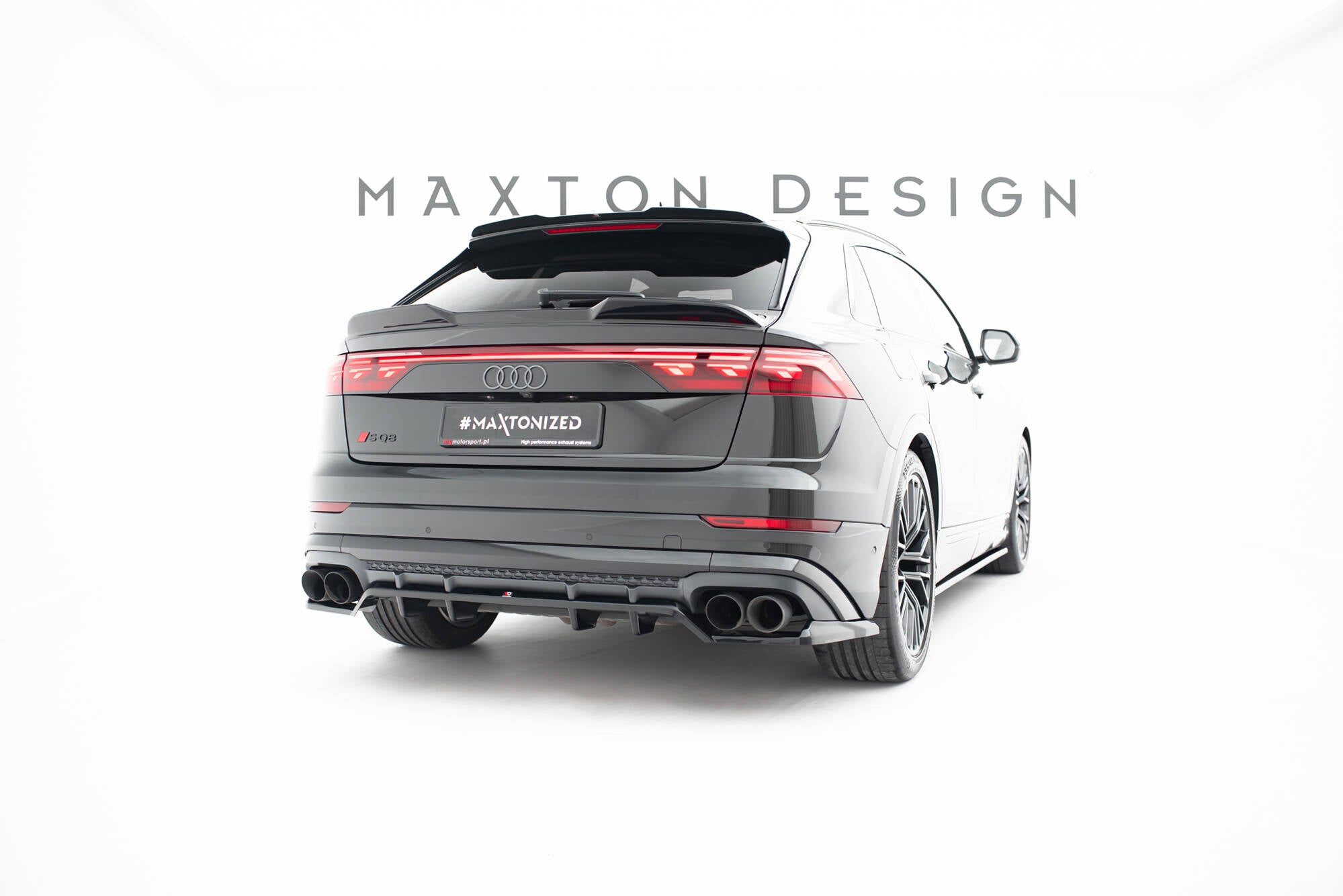 Bageste splitter (med lodrette stænger) v.2 Audi SQ8 / Q8 S-line MK1 ansigtsløftning