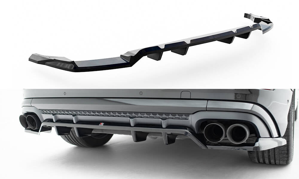 Rear splitter (with vertical bars) v.2 audi sq8 / q8 s-line mk1 facelift