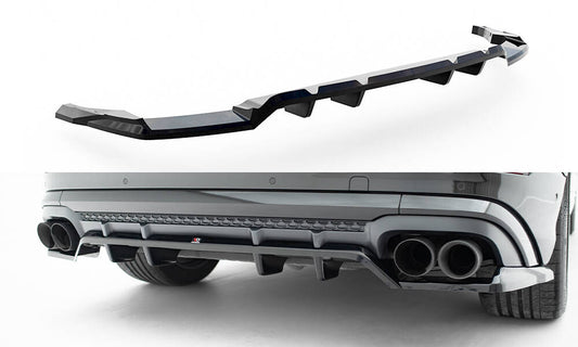 Rear splitter (with vertical bars) v.2 audi sq8 / q8 s-line mk1 facelift
