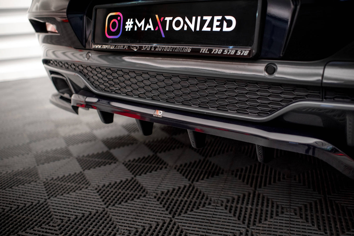 Rear splitter (with vertical bars) v.2 bmw x4 m40i g02