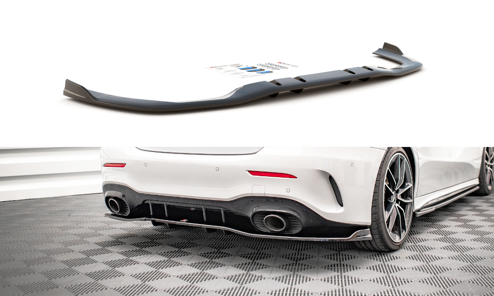 Rear splitter (with vertical bars) v.2 mercedes a 35 amg sedan v177