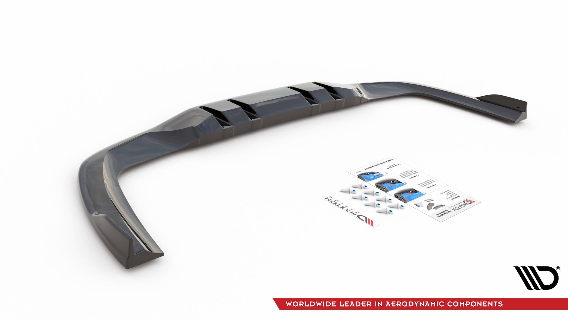 Rear splitter (with vertical bars) v.2 mercedes a 35 amg sedan v177