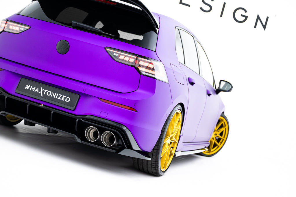 Rear splitter (with vertical bars) v.2 volkswagen golf r mk8 / mk8 facelift