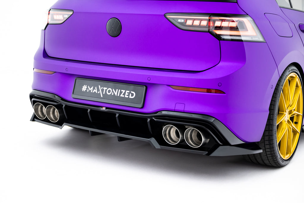 Rear splitter (with vertical bars) v.2 volkswagen golf r mk8 / mk8 facelift