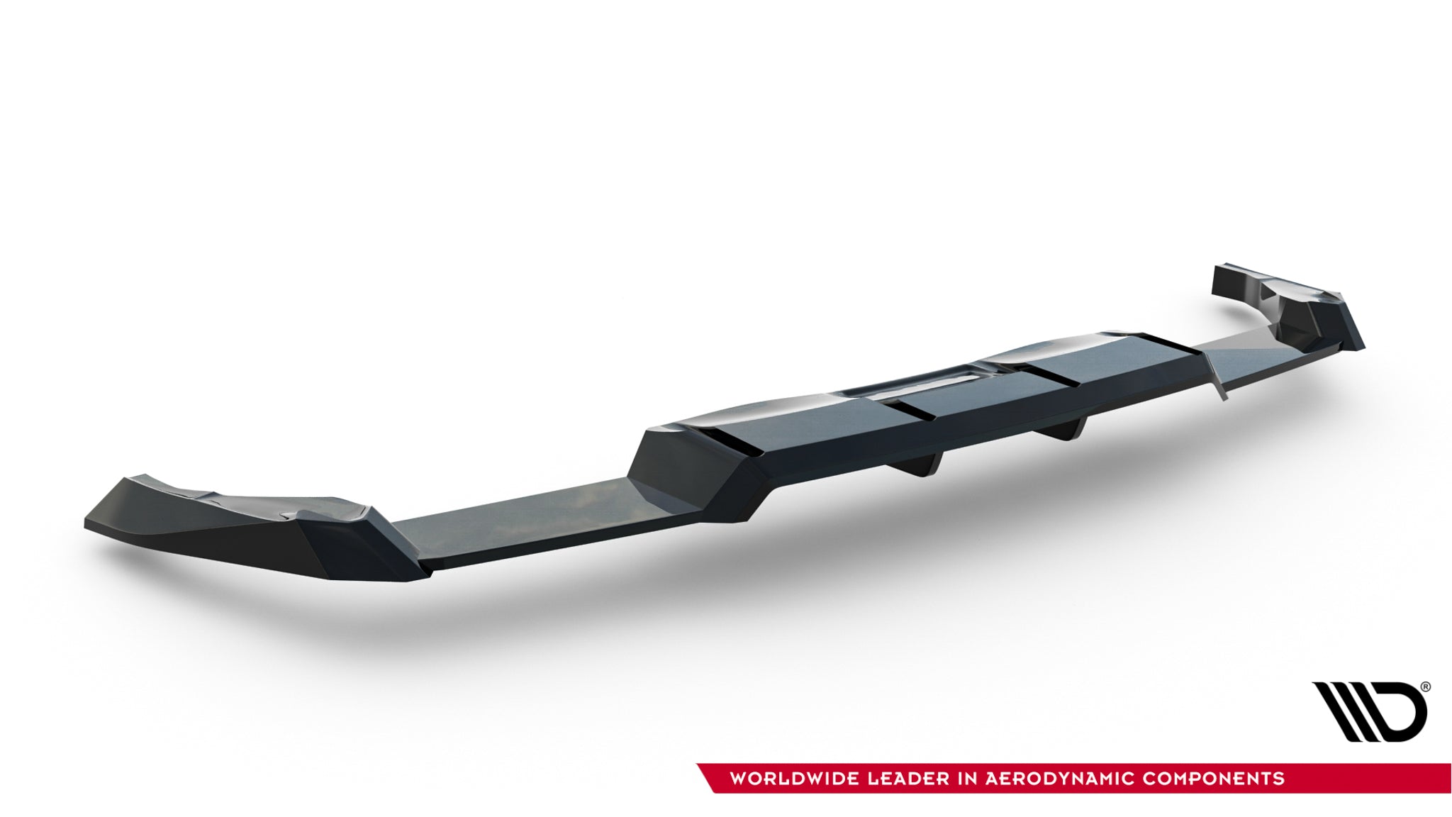 Rear splitter (with vertical bars) v.2 volkswagen golf r mk8 / mk8 facelift