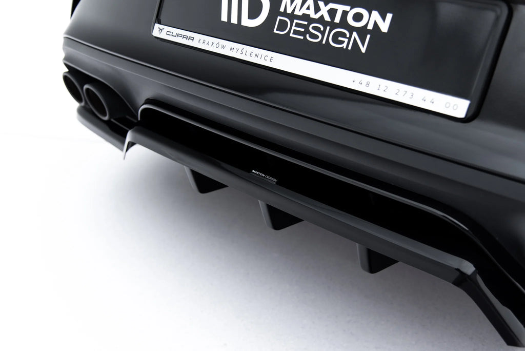 Rear splitter (with vertical bars) v.2 suitable for cupra leon hatchback mk1 facelift