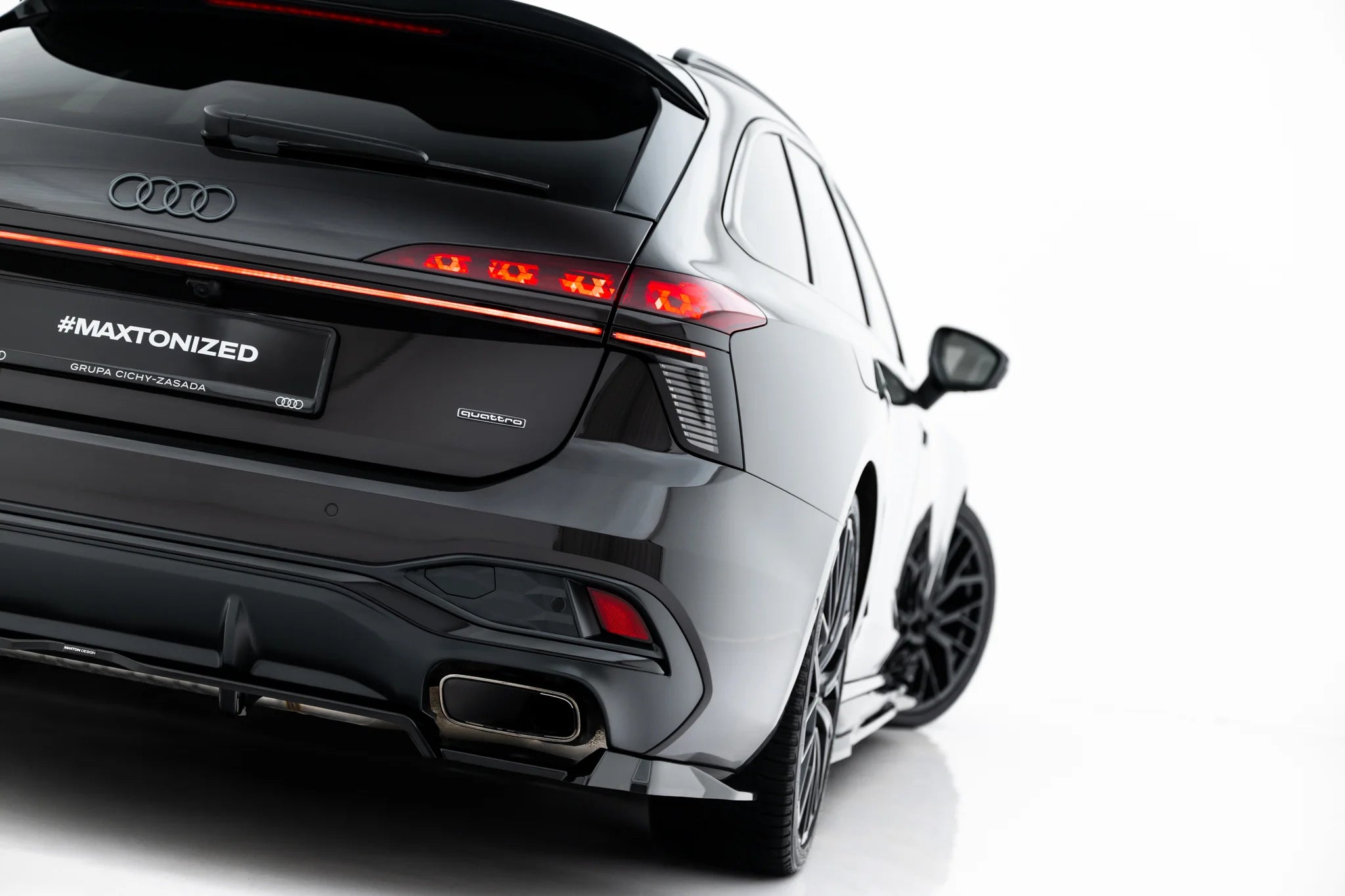 Rear splitter (with vertical bars) v.3 audi a6 s-line c9