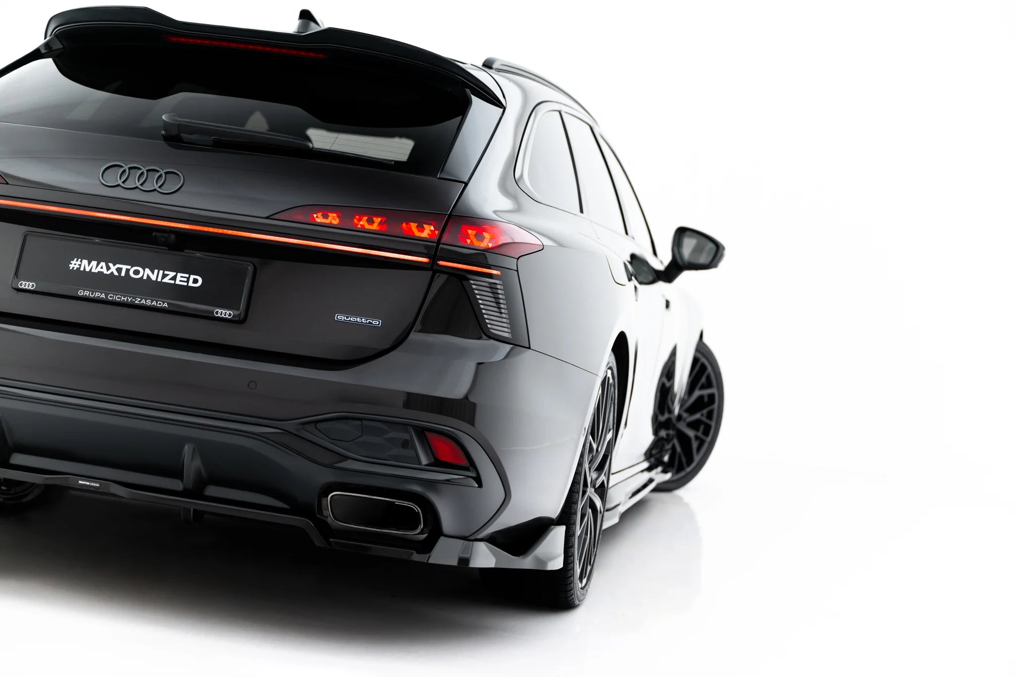 Rear splitter (with vertical bars) v.4 audi a6 s-line c9