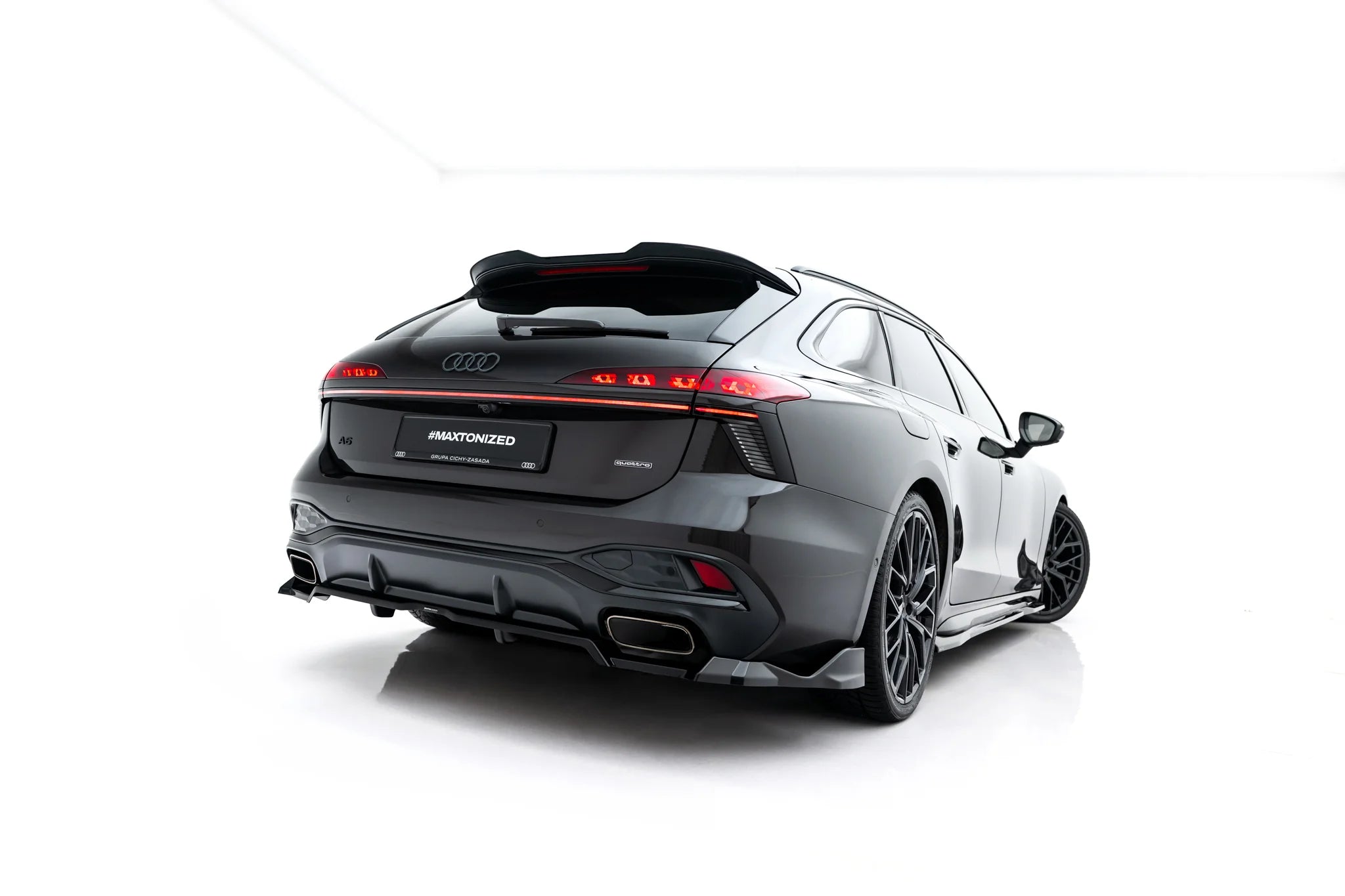 Rear splitter (with vertical bars) v.4 audi a6 s-line c9
