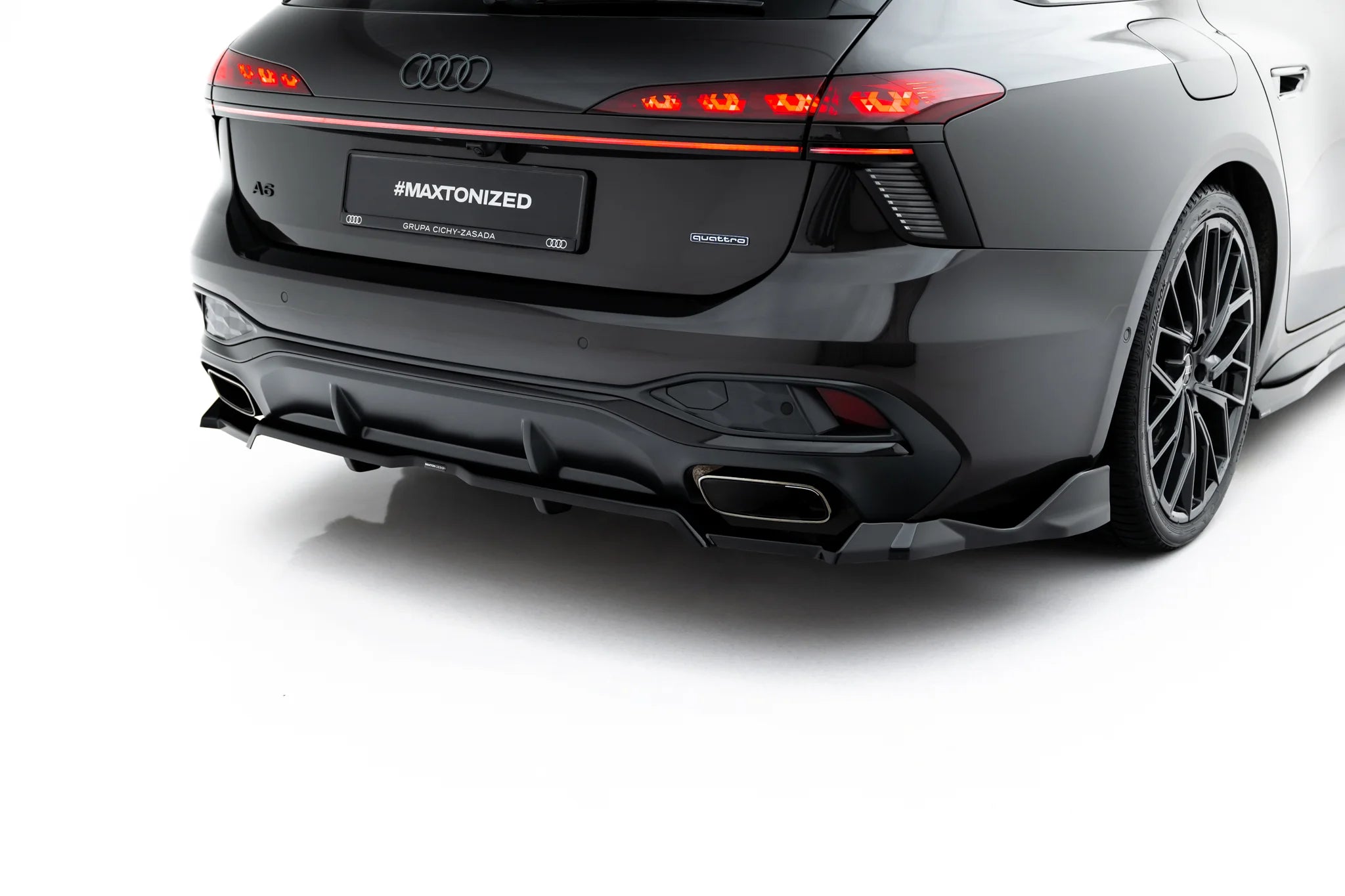 Rear splitter (with vertical bars) v.4 audi a6 s-line c9