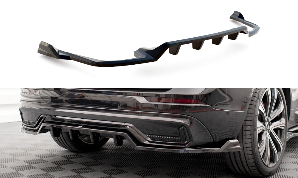 Rear splitter (with vertical bars) volvo xc60 r-design mk2 facelift