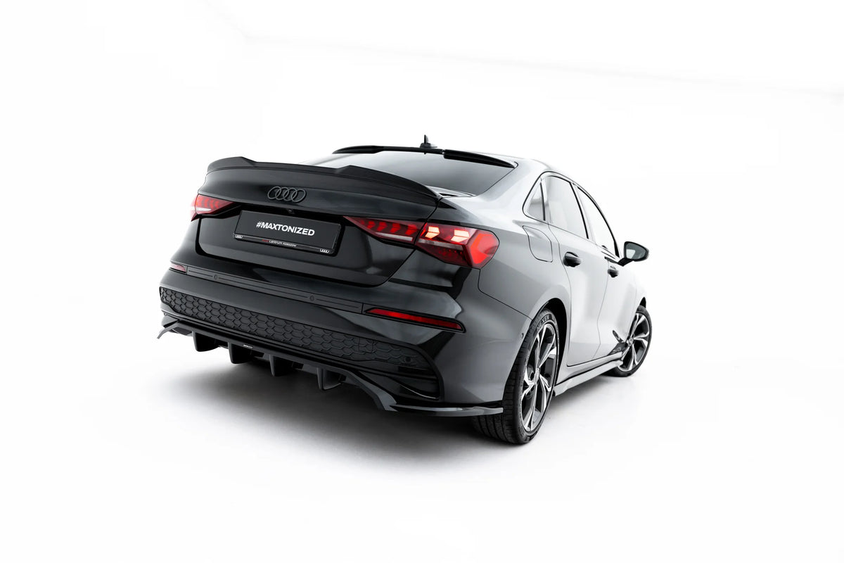 Rear splitter (with vertical bars) suitable for audi a3 sedan 8y facelift