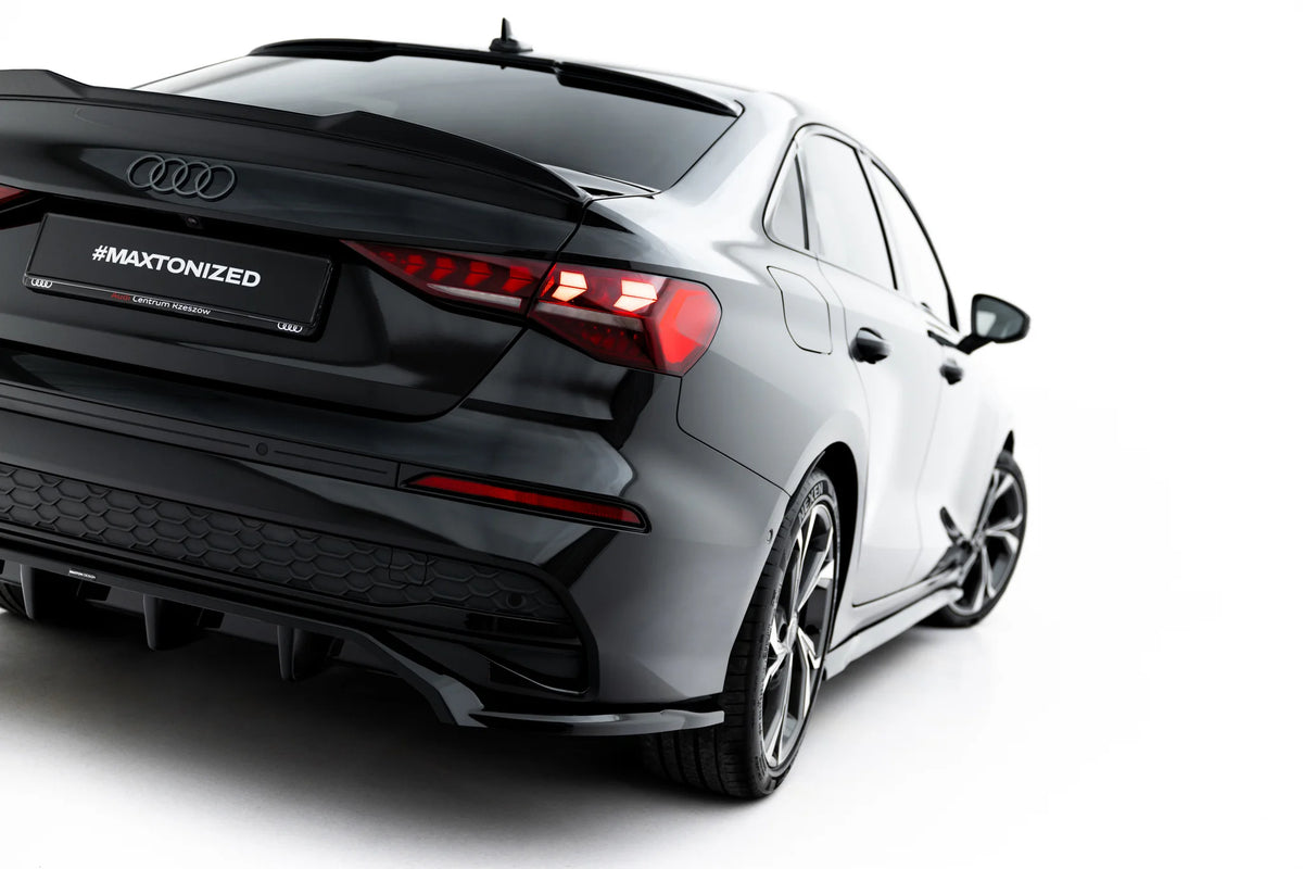 Rear splitter (with vertical bars) suitable for audi a3 sedan 8y facelift