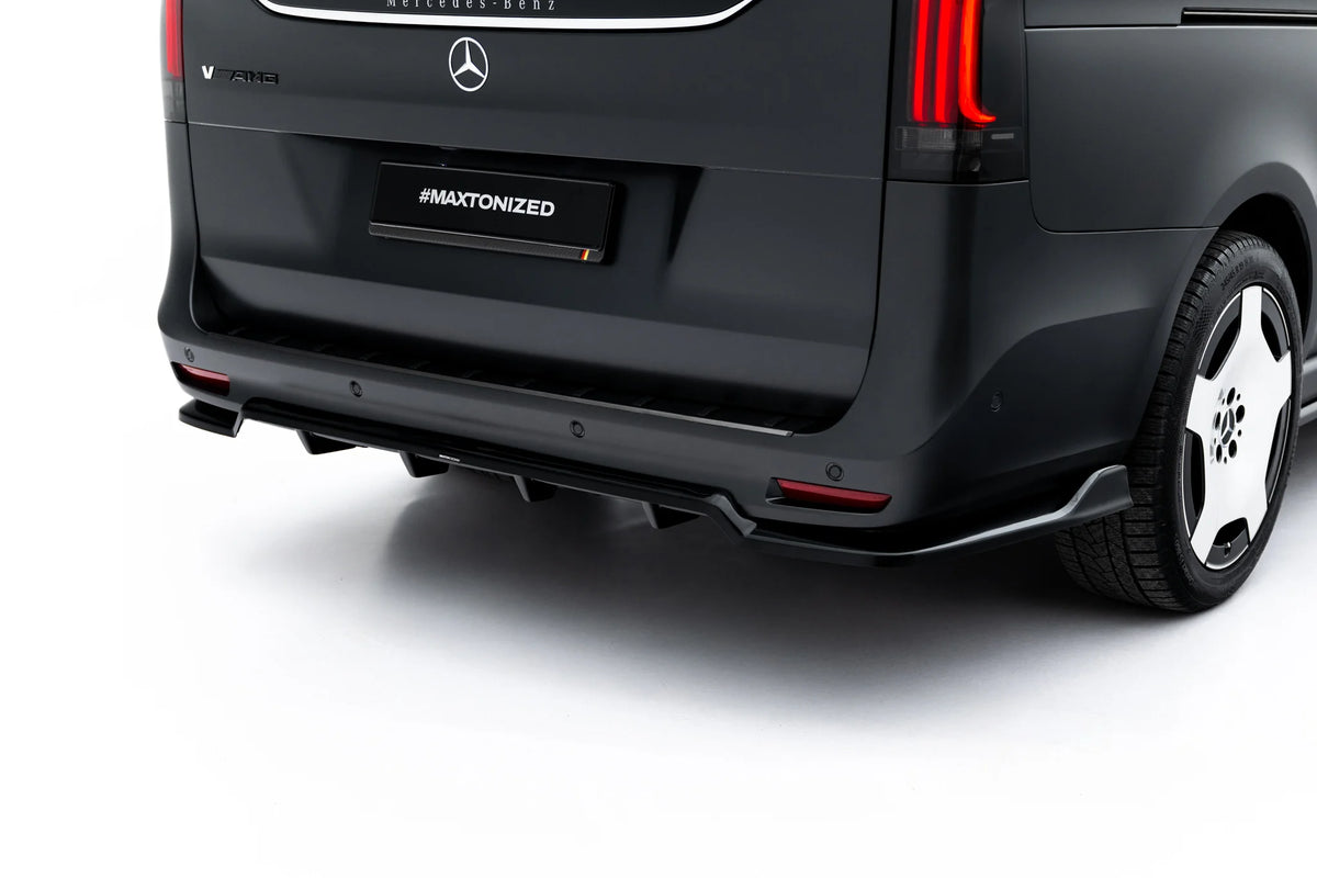 Rear splitter (with vertical bars) suitable for mercedes-benz v amg-line w447 facelift 2
