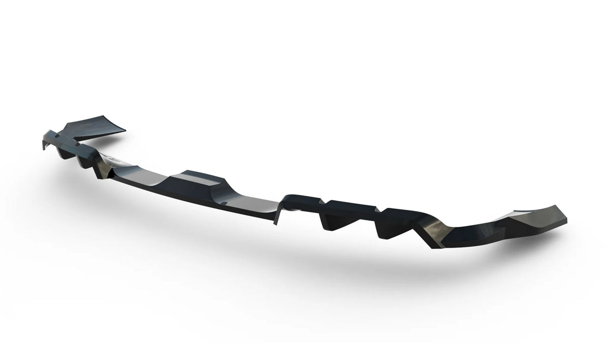 Rear splitter (with vertical bars) suitable for porsche cayenne gts / turbo sport pack / turbo e-hybrid gt pack coupe mk3 facelift