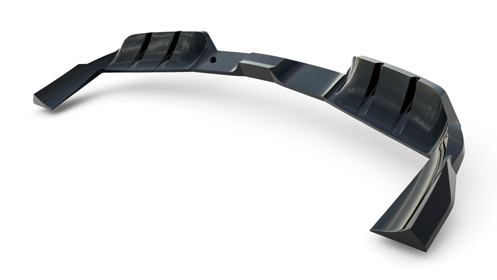 Rear splitter (with vertical bars) suitable for porsche cayenne gts / turbo sport pack / turbo e-hybrid gt pack coupe mk3 facelift