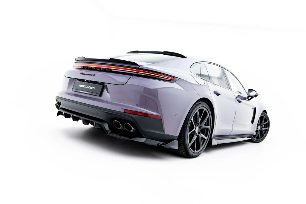 Rear splitter (with vertical bars) suitable for porsche panamera 4 / 4s e-hybrid / 4 e-hybrid 972