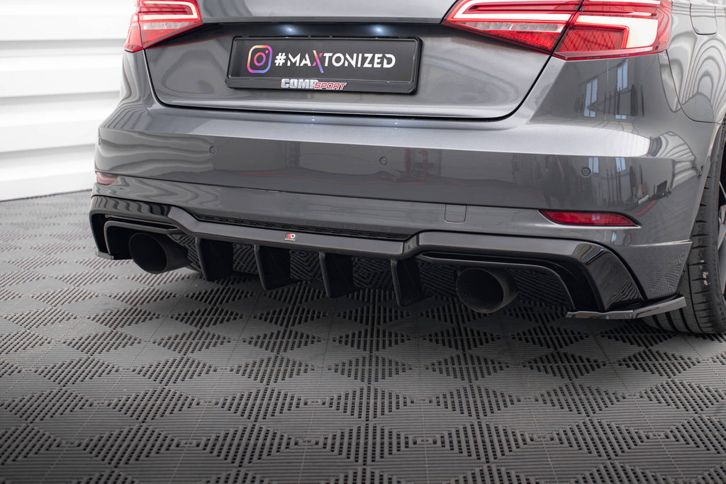 Bagerste Valance Audi A3 S-Line Sportback 8v ansigtsløftning (version med enkelt udstødninger på begge sider)
