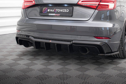 Rear valance audi a3 s-line sportback 8v facelift (version with single exhausts on both sides)