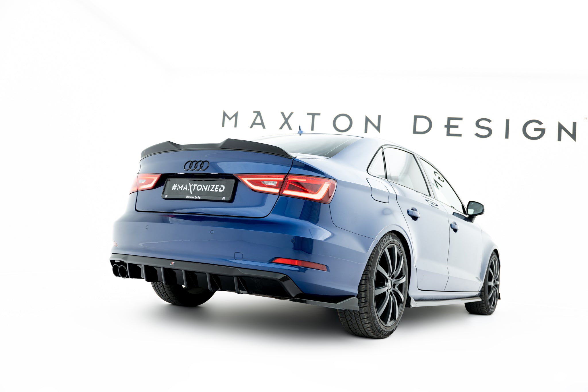 Rear valance audi a3 sedan 8v  (version with dual exhaust tips on one side)