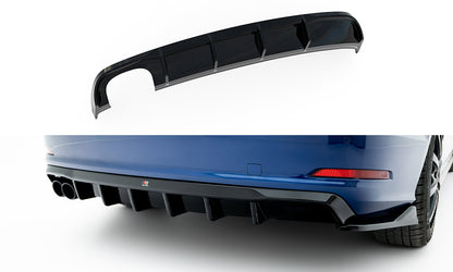 Rear valance audi a3 sedan 8v  (version with dual exhaust tips on one side)